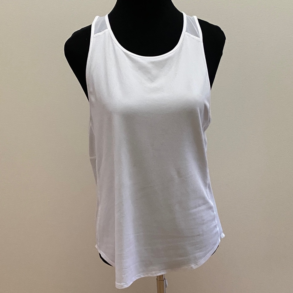 White Sleeveless Women's fitness Top
